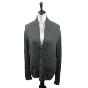 Jones New York Dark Gray Button Front Cardigan Size XL